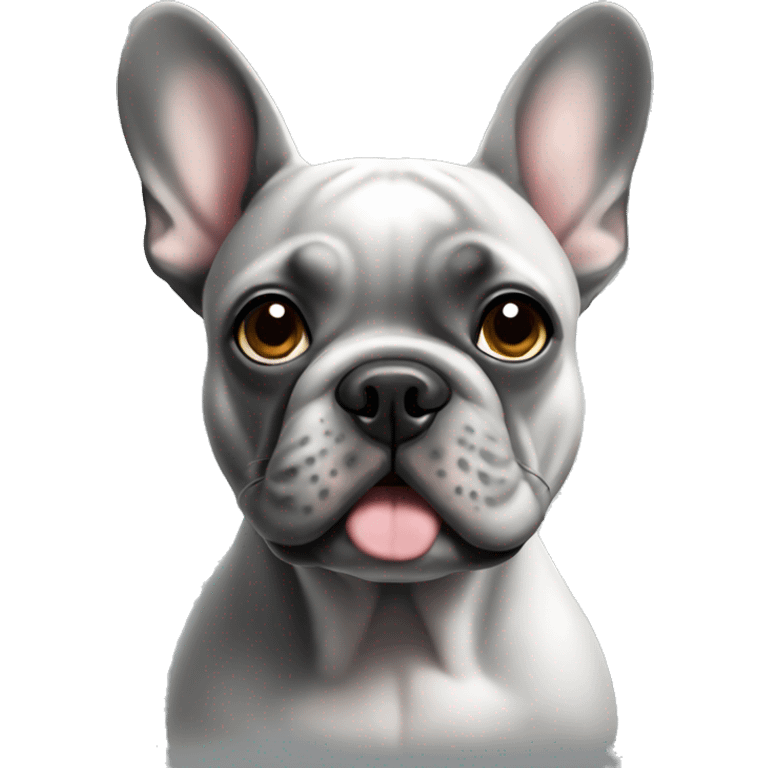 french bulldog grey emoji