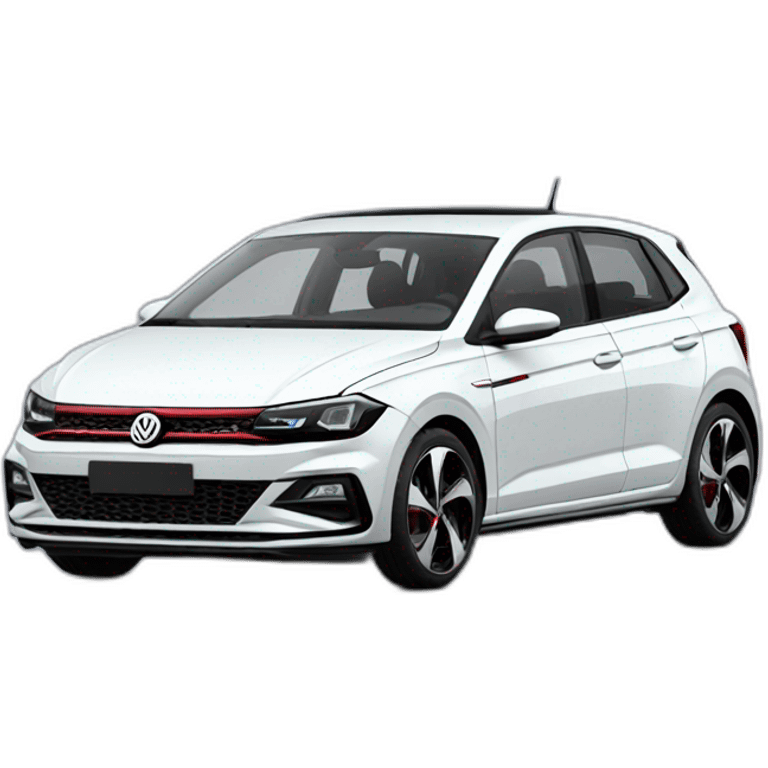 volkswagen polo aw 2019 gti white emoji