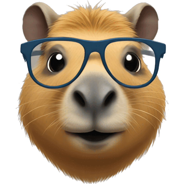 Capybara with glasses emoji