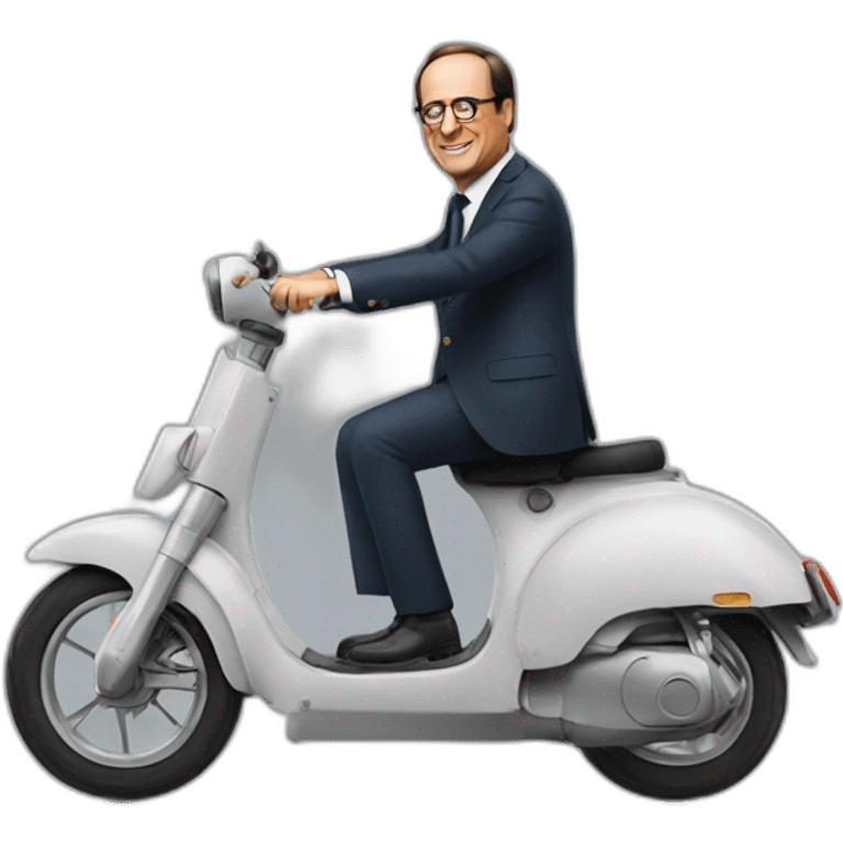 Hollande a trottinette emoji