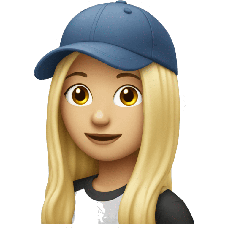 Blonde girl with cap emoji