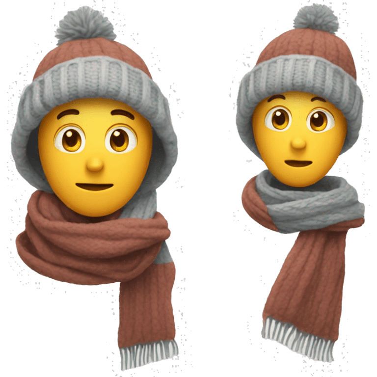 Cold Emoji with a scarf and hat emoji