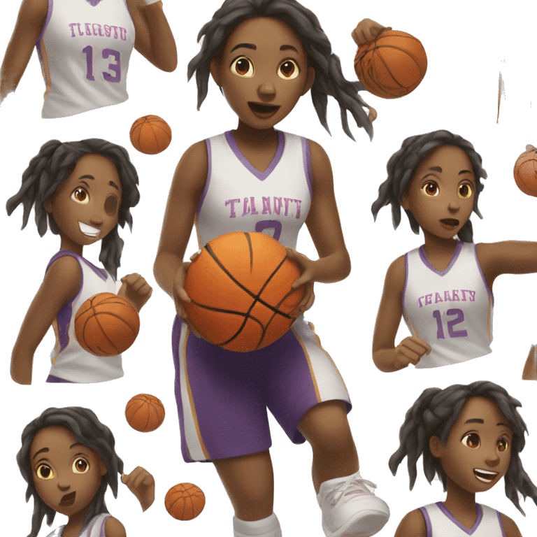 Girl playing basketball emoji