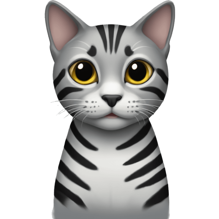 Cat grey with black stripes  emoji