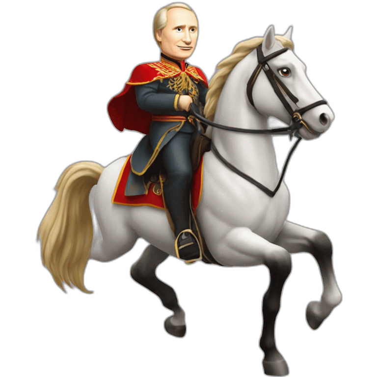 Vladimir Poutine sur un cheval emoji