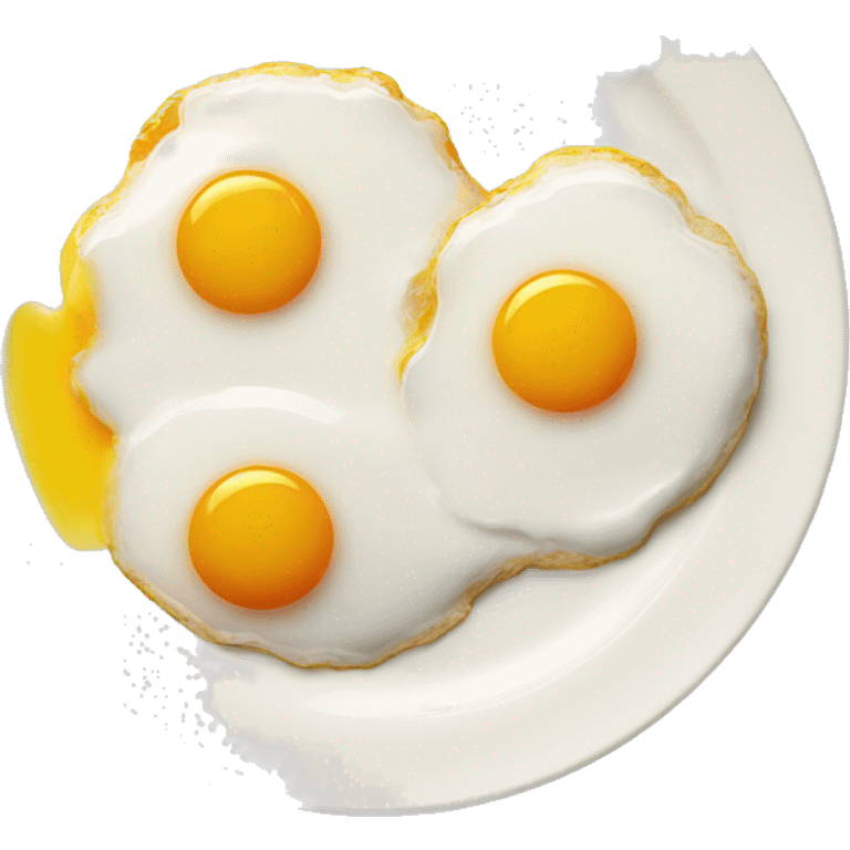 Sunny side up egg on a plate emoji