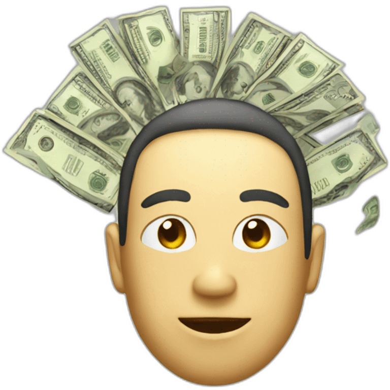 Person with money head emoji