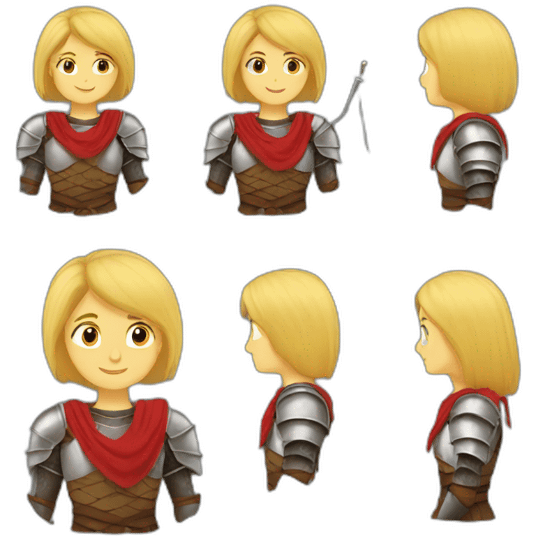 Blond female knight emoji