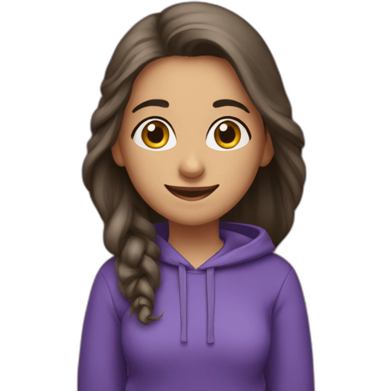 Armenian women in purple sweatshirt and congratulating someone emoji