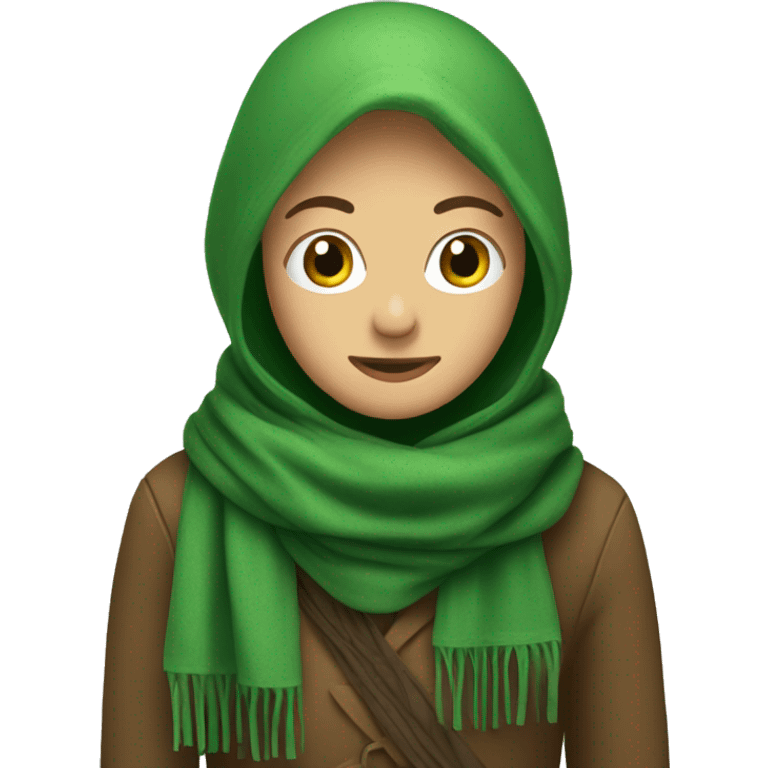 a nightingale in a green scarf emoji