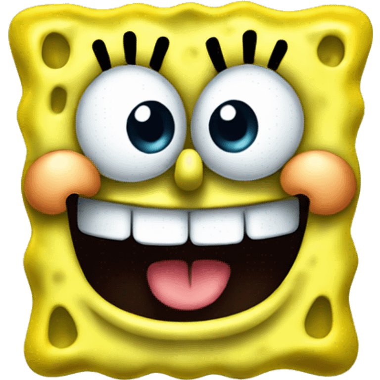 spongebob smiling with teeth emoji