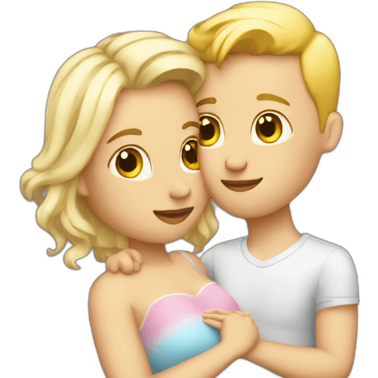 Gay Best friends & blond pregnant love emoji