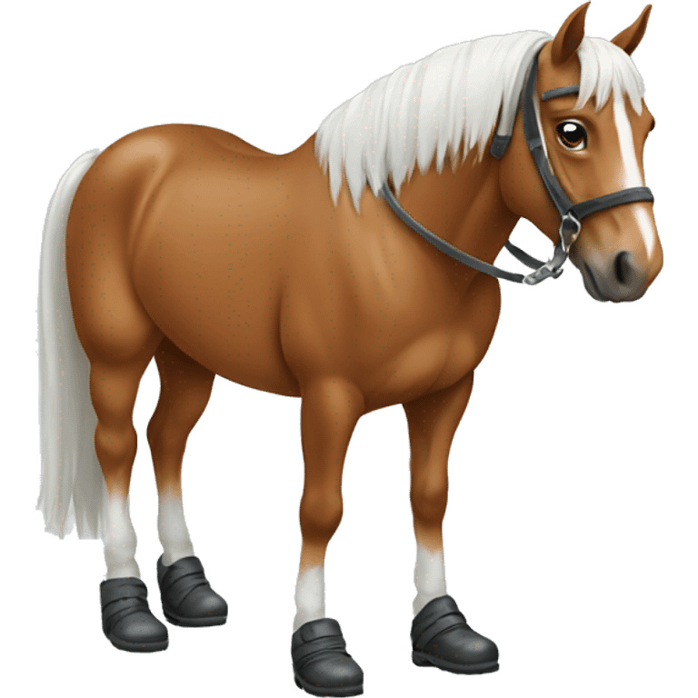 Horse wearing shoes emoji