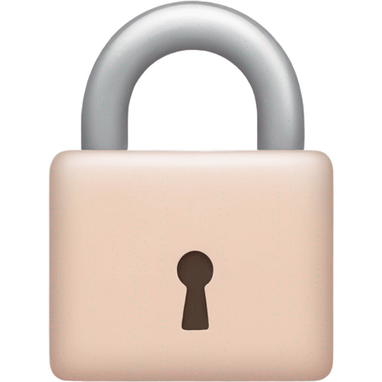 Design a minimalist lock emoji with a tiny heart inside. The lock should be modern and sleek, using simple lines. The heart should be small but visible inside the lock. Use a clean, minimal style with soft colors. emoji