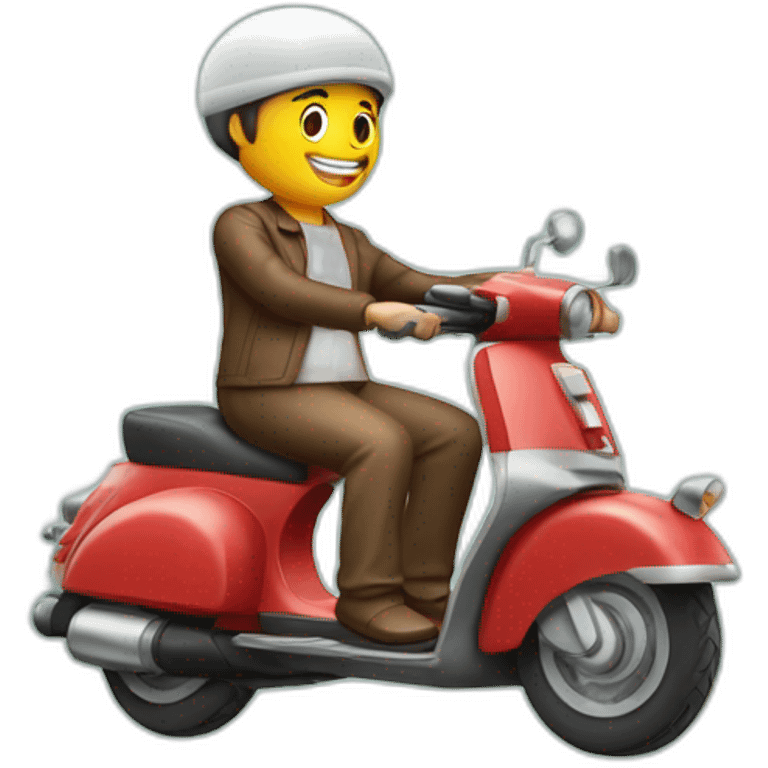 Pâtissier sur scooter emoji