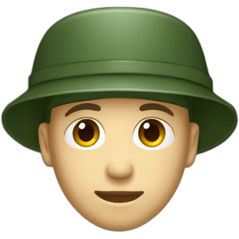 a dark green Military cap emoji