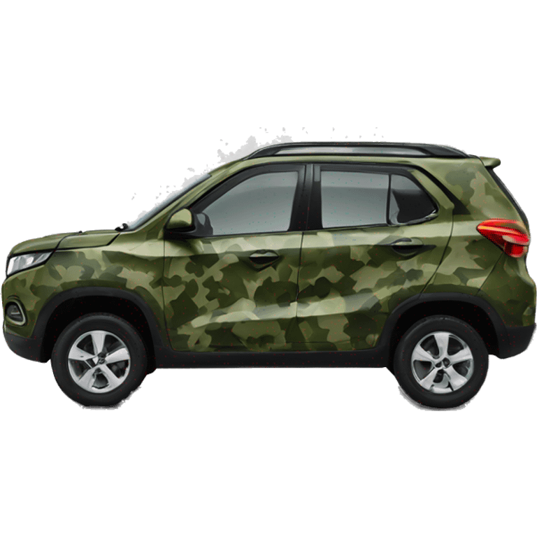 Tata punch camo green car side view emoji