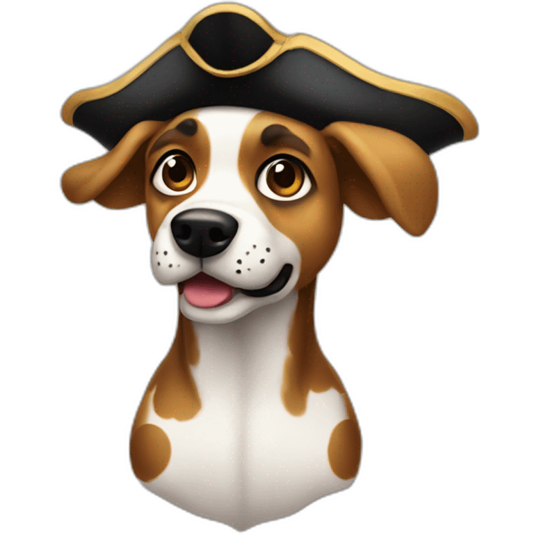 Black spots pirate dog emoji