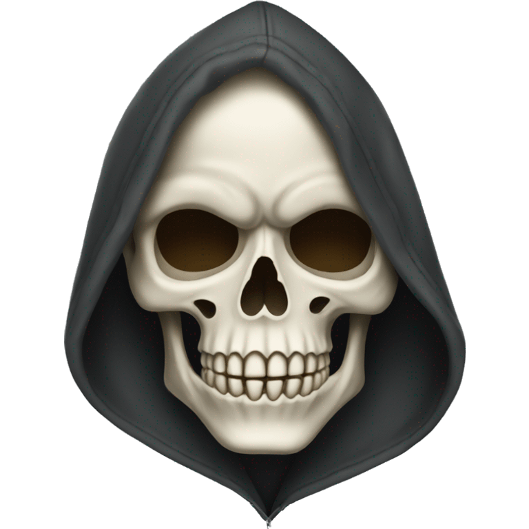 Skull with a hoodie emoji