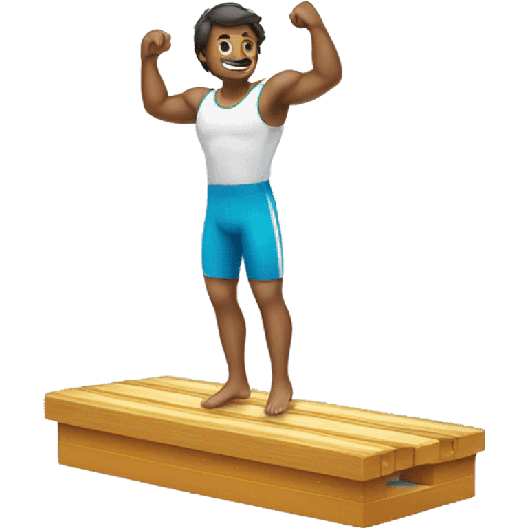 man standing on a diving board emoji