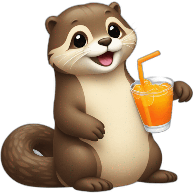 Loutre qui bois un Fanta emoji