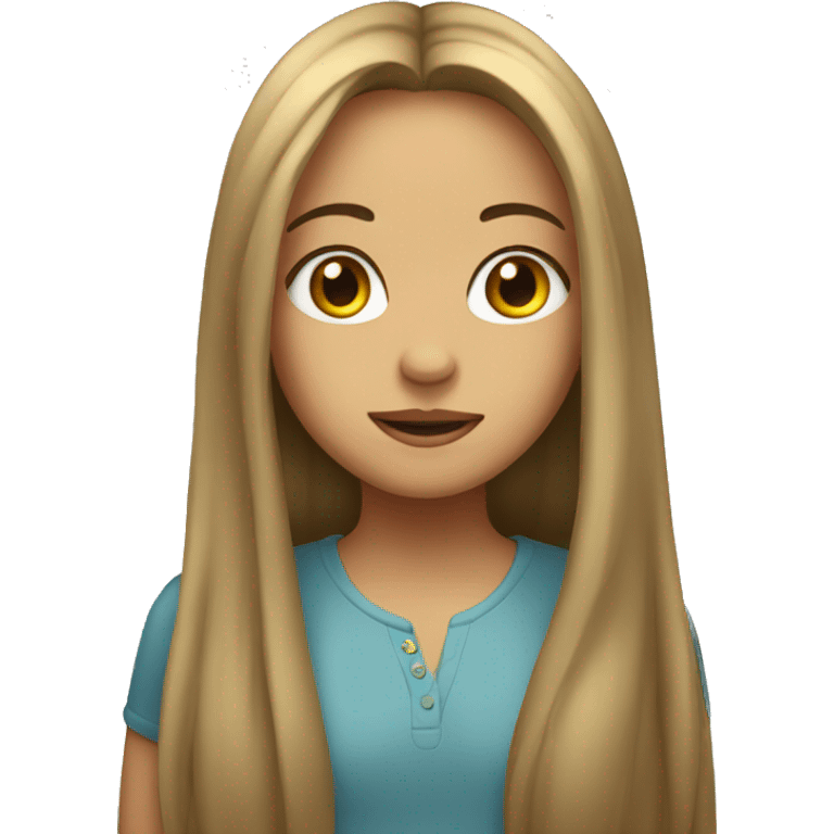 Girl with long hair emoji