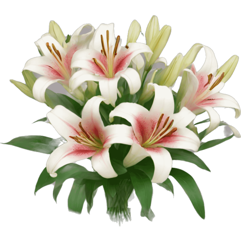 bouquet of lilies emoji