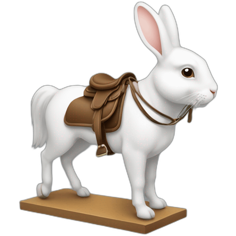 Un lapin sur un cheval emoji