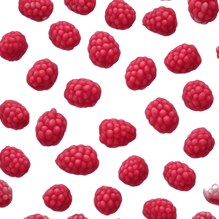 Realistic raspberry oven isolated. emoji