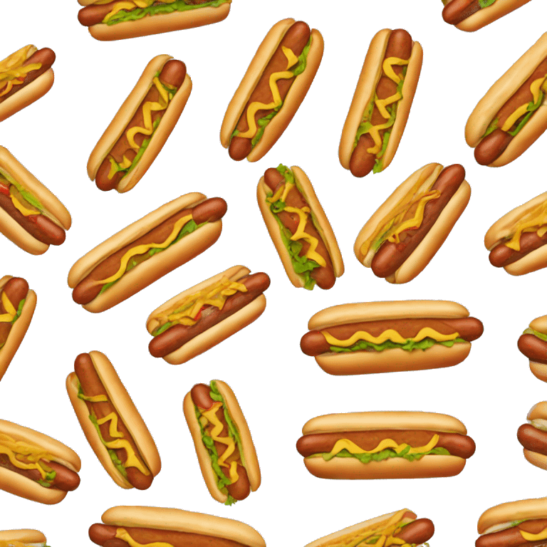 Hot dog eating a hamburger emoji