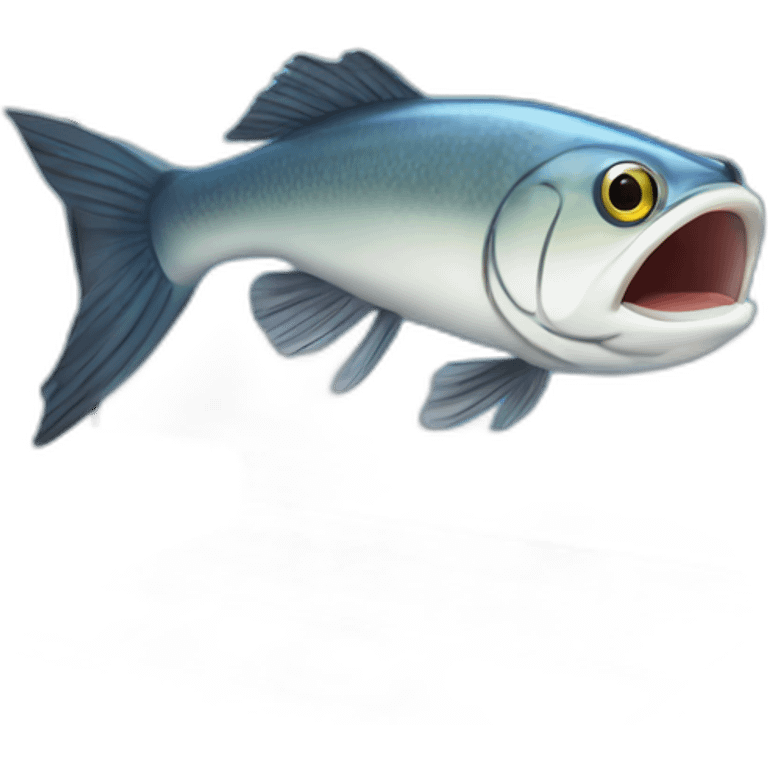 hake fish on the computer screen emoji