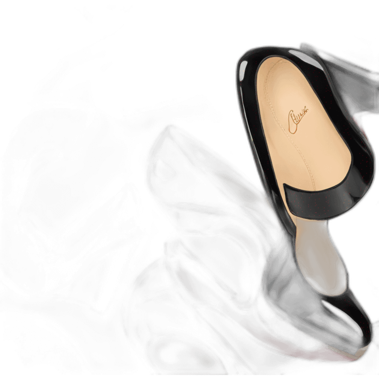 WEDGE heel LOUBOUTIN black PATENT emoji