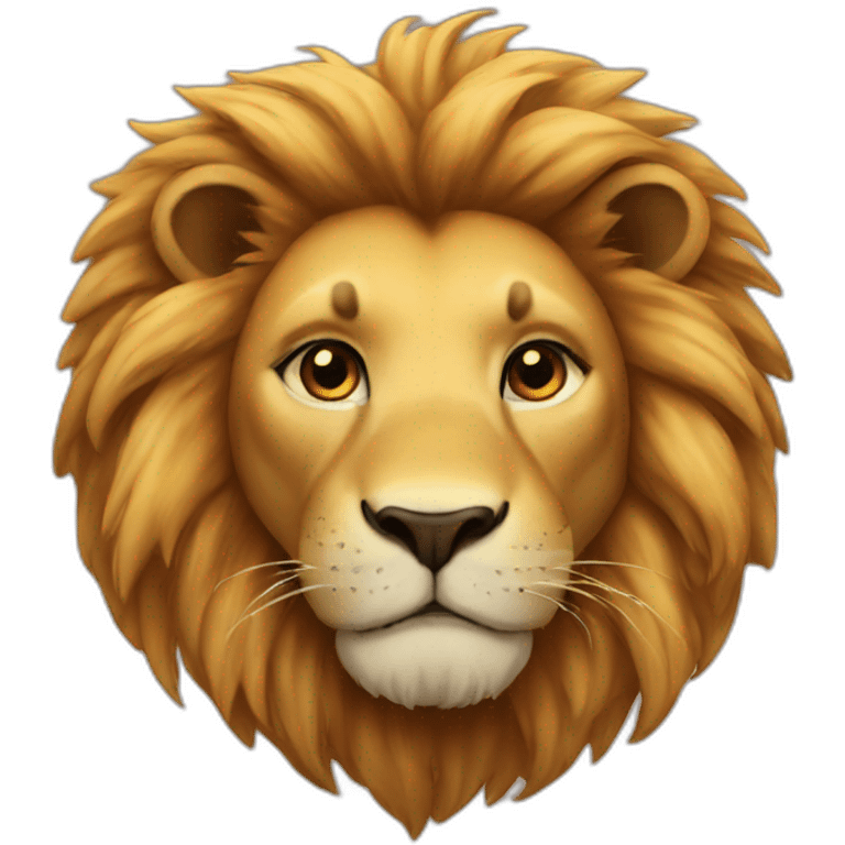 Lion in love emoji