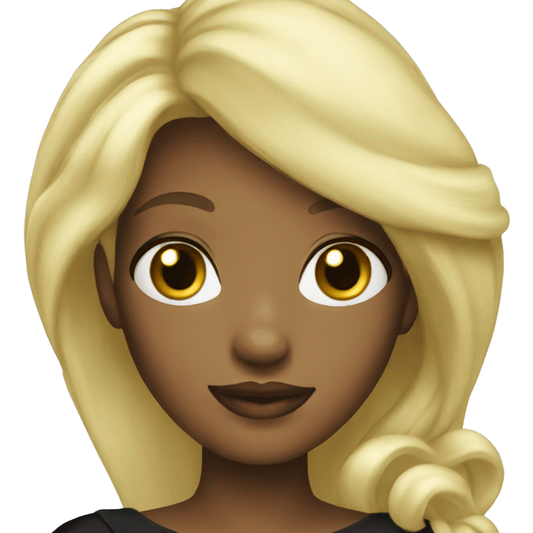 Black dress princess blonde emoji