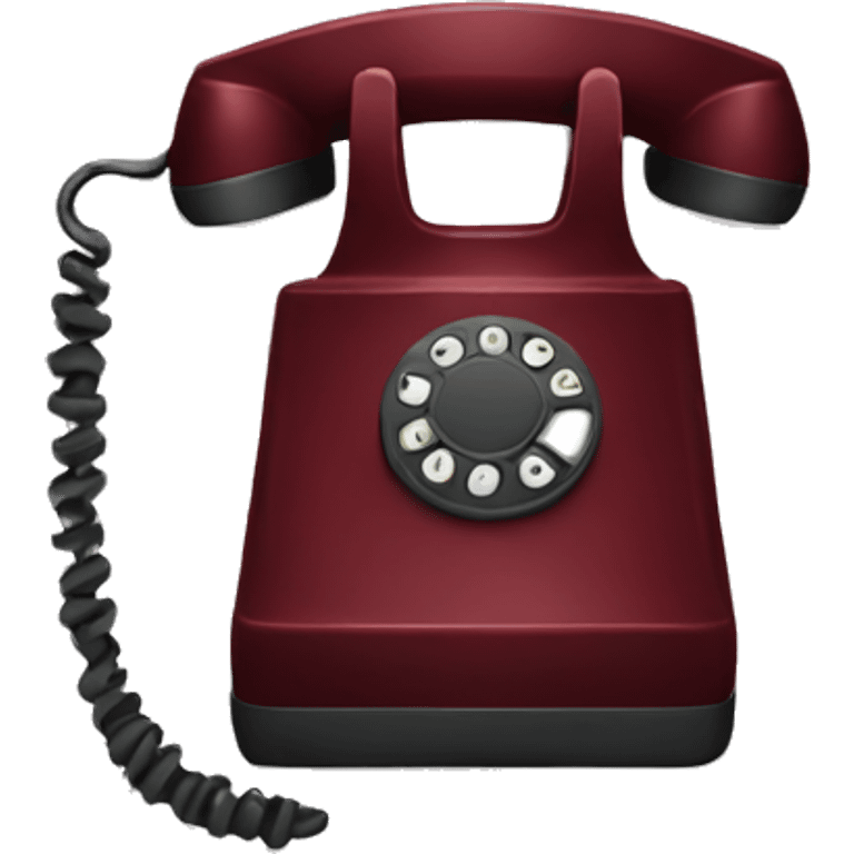 dark red phone  emoji