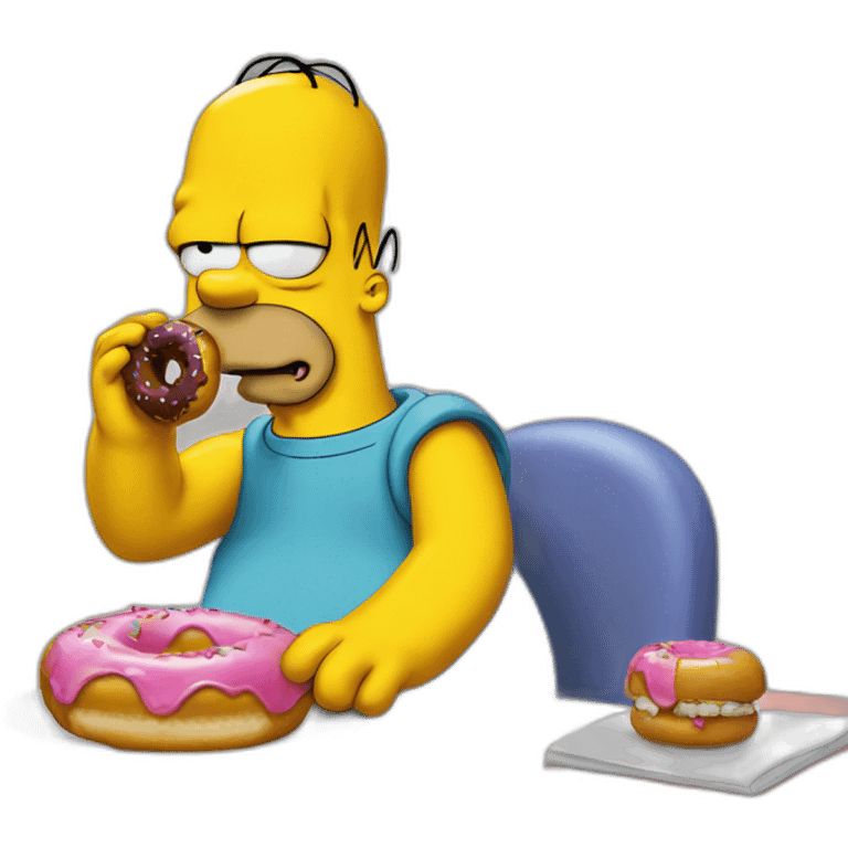 Homer Simpson Eating donut emoji