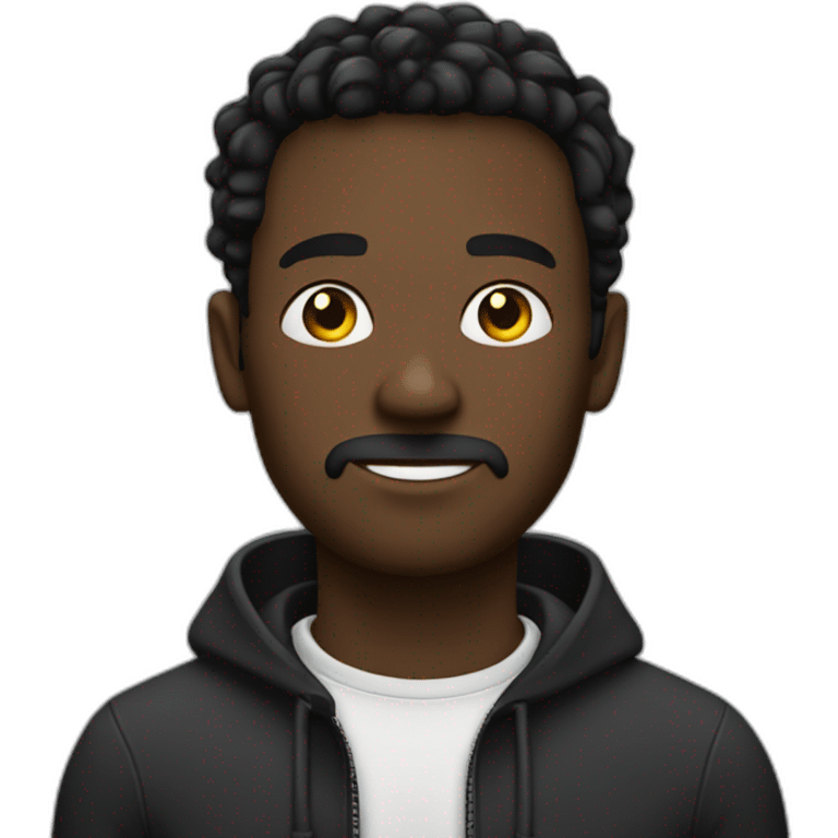 Homme noir avec des locks emoji