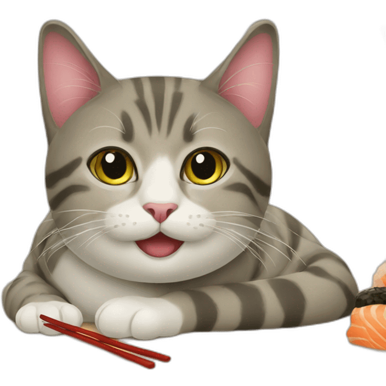 Cat sushi emoji