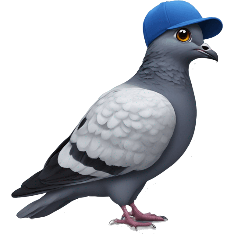 A pigeon in a cap emoji