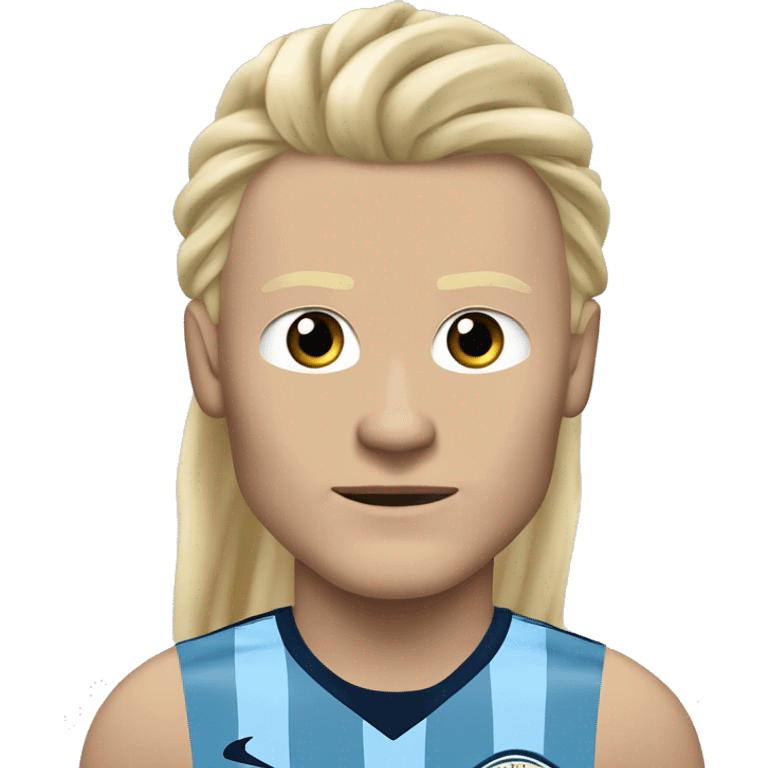 Erling Haaland with long hairs fuManchester Cityl body emoji