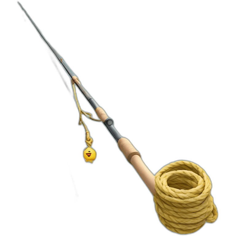 fishing rod with rope emoji