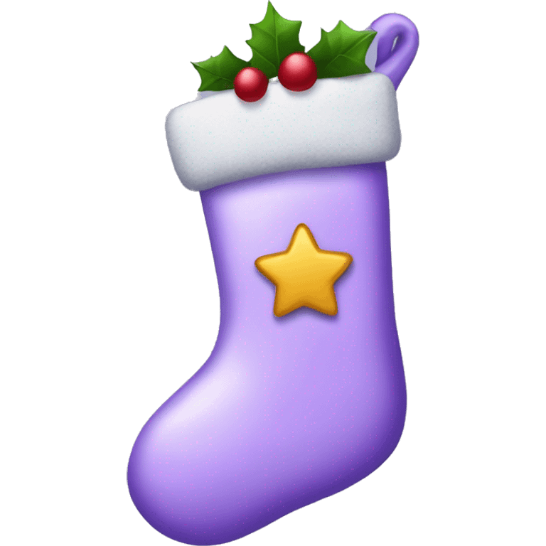  lilac Christmas stocking emoji