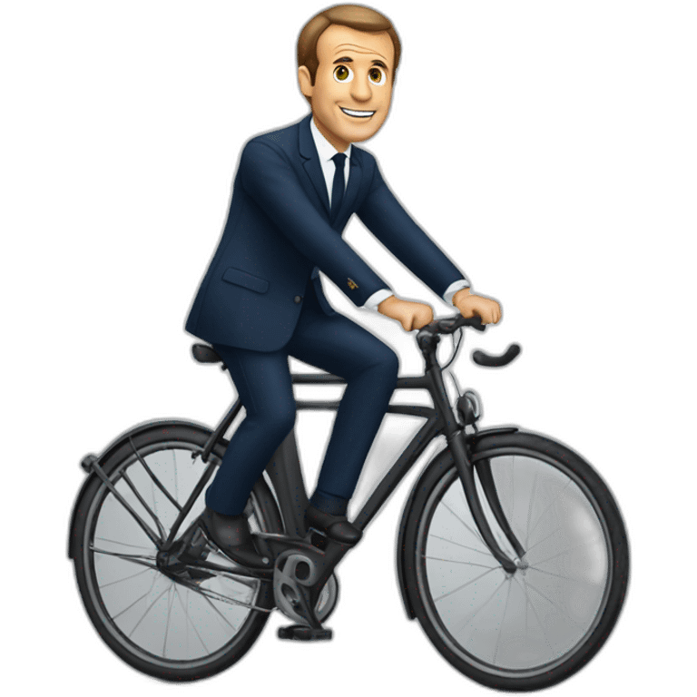 Macron en vélo emoji