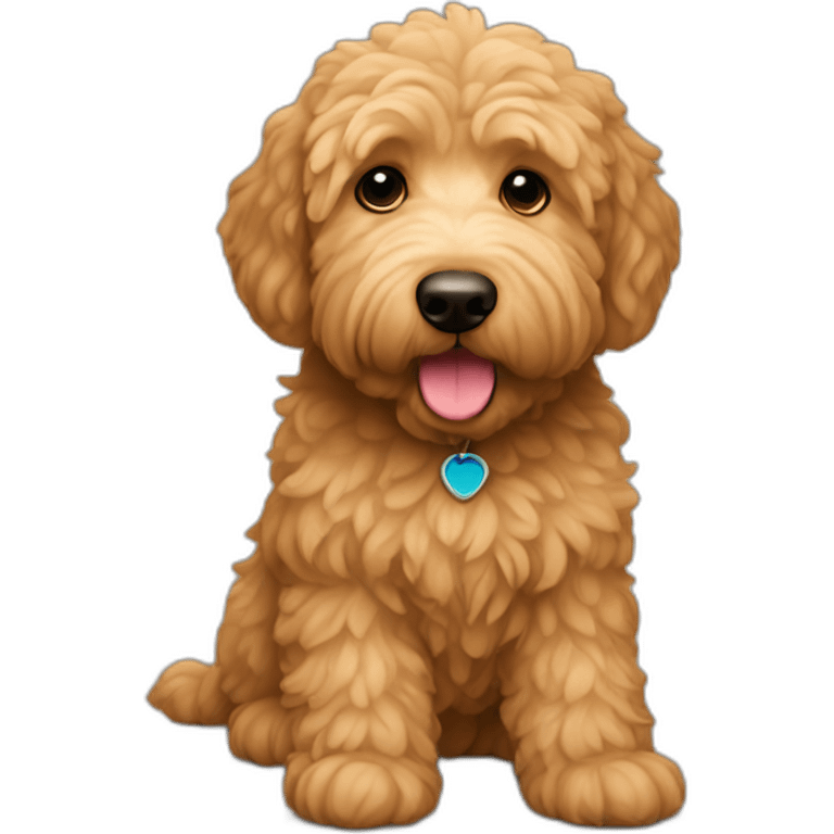 Tan golden doodle emoji