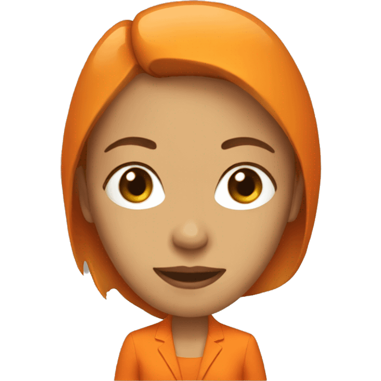 Women in a orange suit emoji