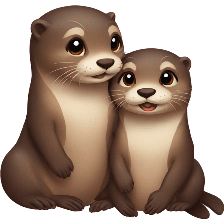 Otter couples emoji