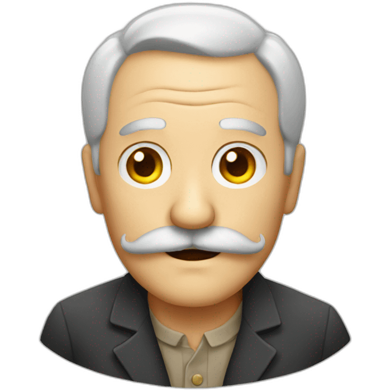 old man with moustache emoji