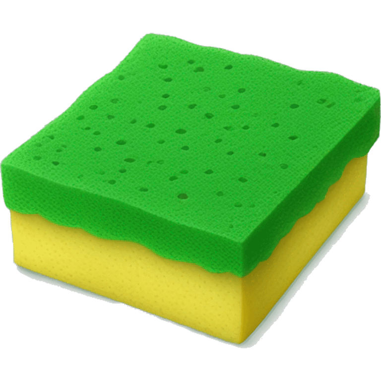 green flat square dish sponge emoji