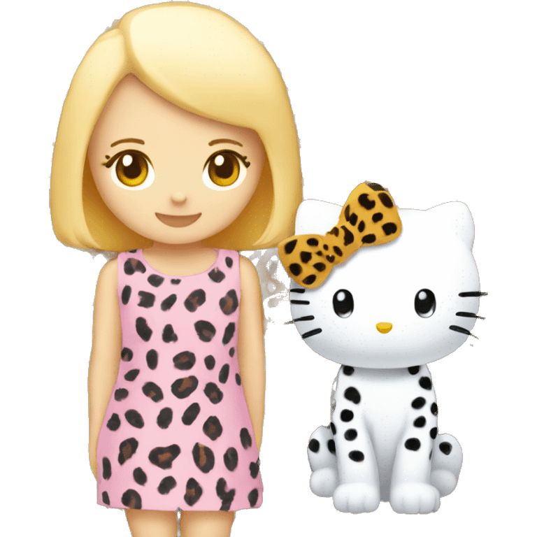 hello kitty and leopard emoji