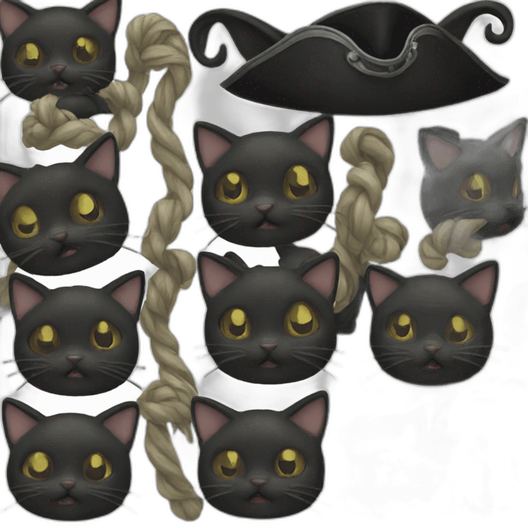 Black cat pirate emoji